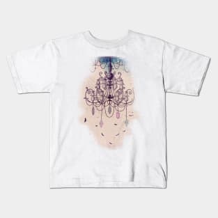 Chandelier (with flying birds) Kids T-Shirt